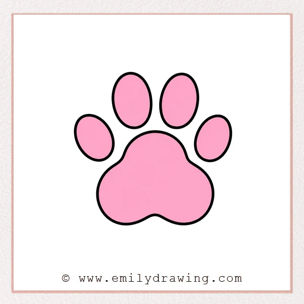 Preview of Paw Print drawing